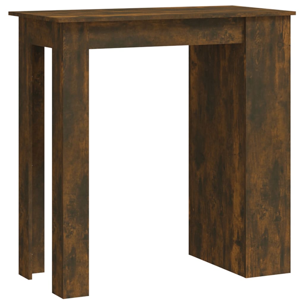 Bar Table Smoked Oak Engineered Wood Bar Table Rectangular