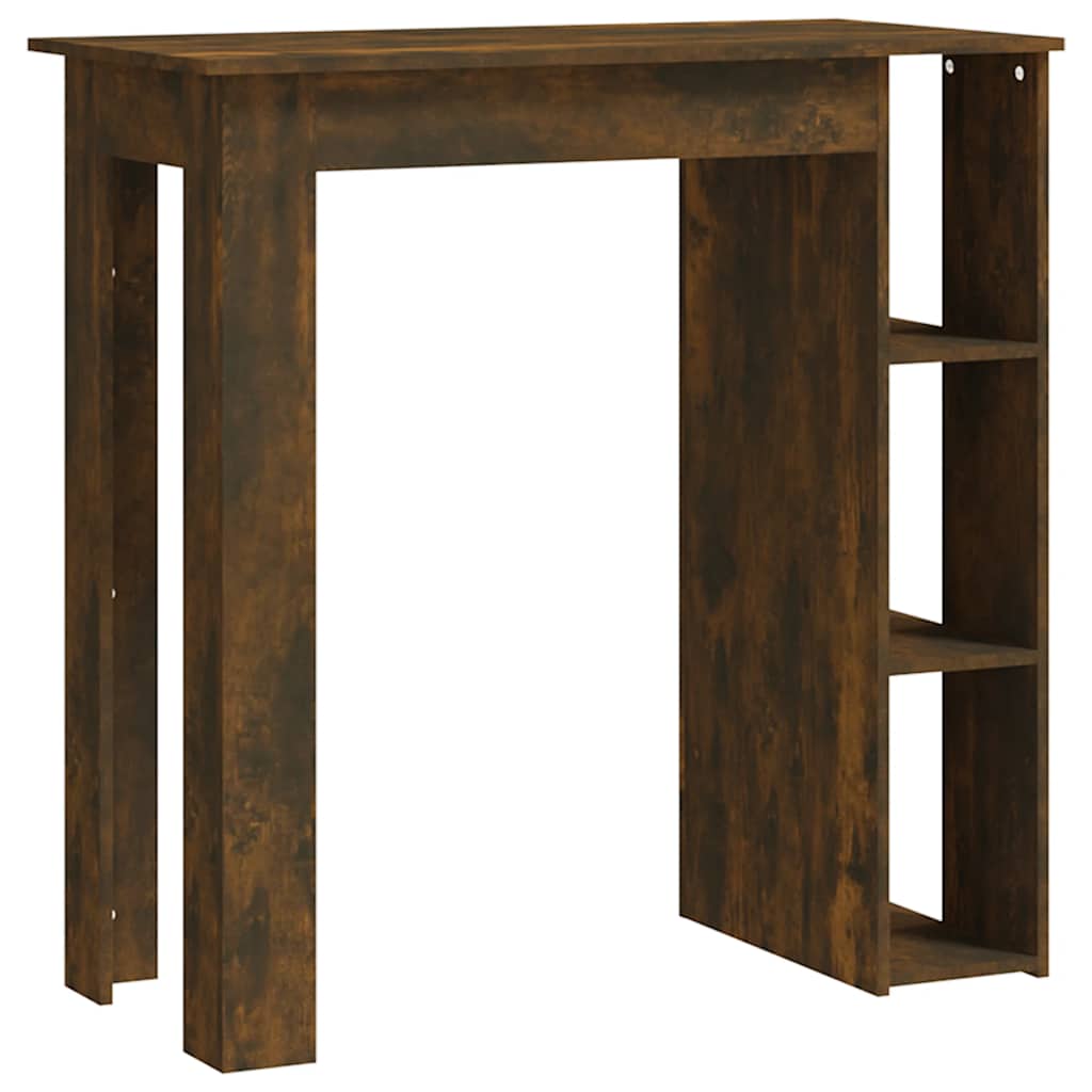 Bar Table Smoked Oak Engineered Wood Small Bar Table
