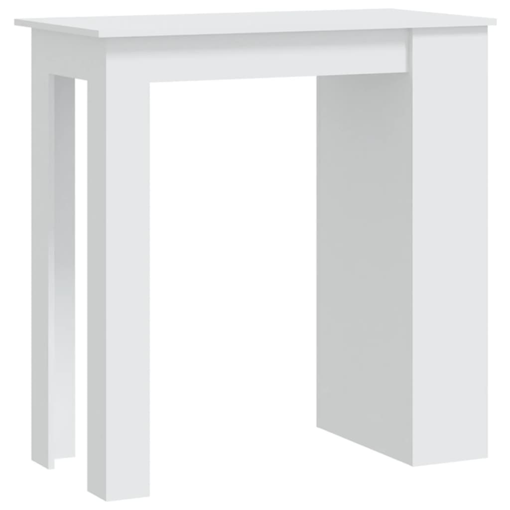 Bar Table White Engineered Wood 40.2 in x 19.7 in x 40.7 in