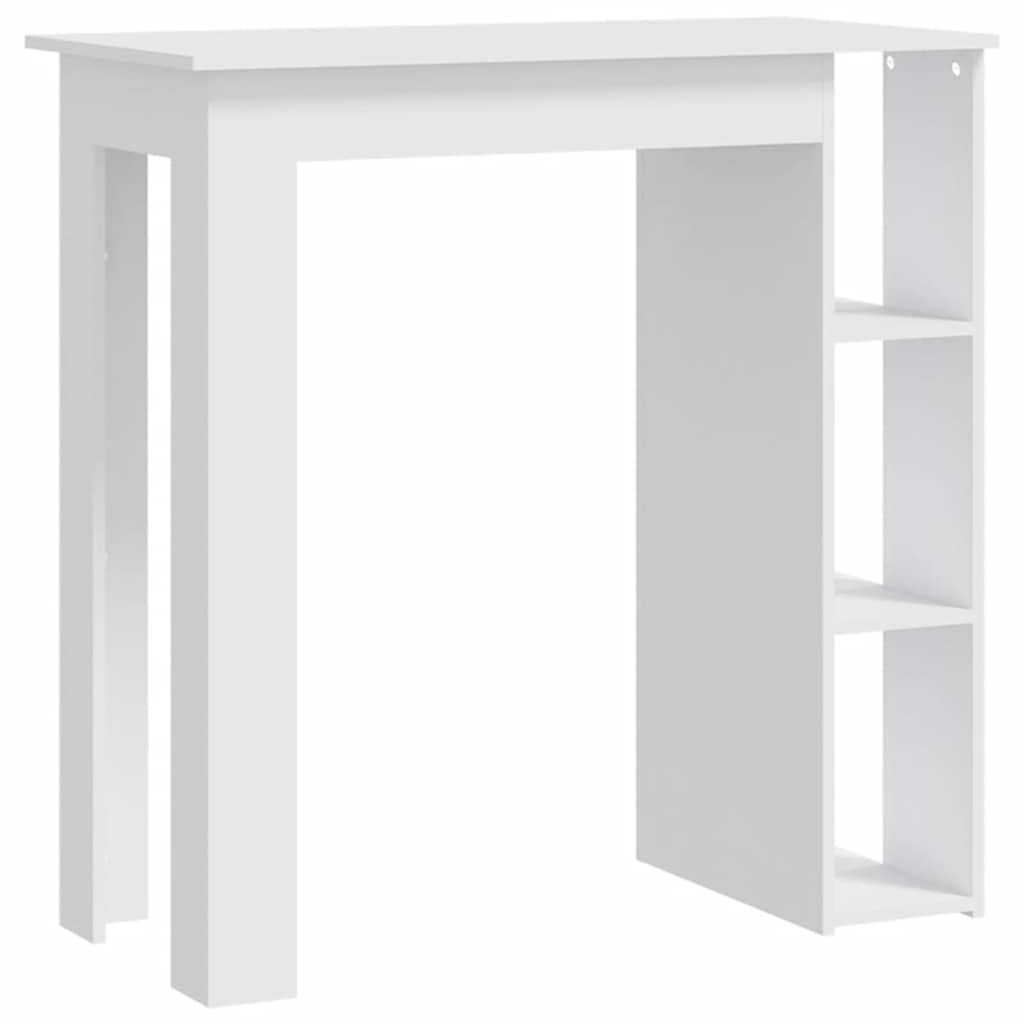 Bar Table White Engineered wood High Bar Table Rectangular