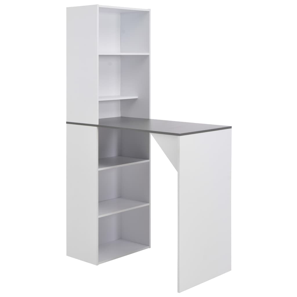 Bar Table White with grey top Engineered wood 45.3 in Bar Table