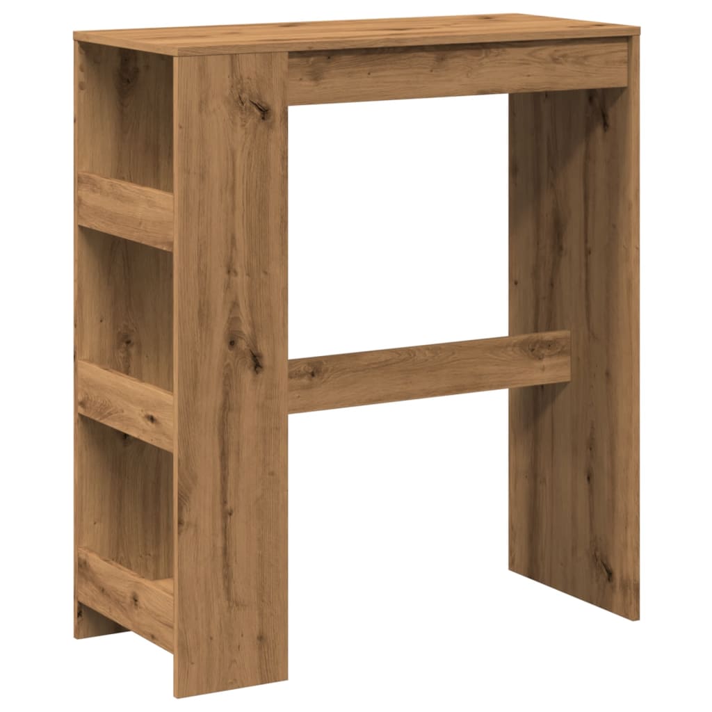 Bar Table with Racks Artisan Oak 35.4x15.7x40.7" Engineered Wood
