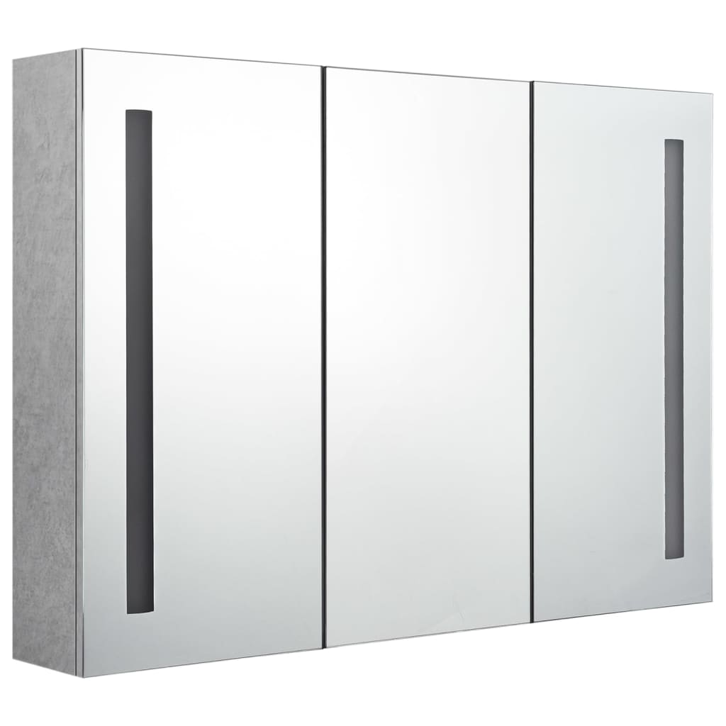 Bathroom Cabinet Concrete Gray MDF with melamine finish, glass mirror
