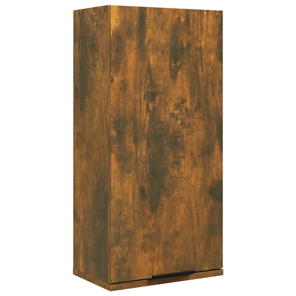 Bathroom Cabinet Smoked Oak Engineered Wood Medium
