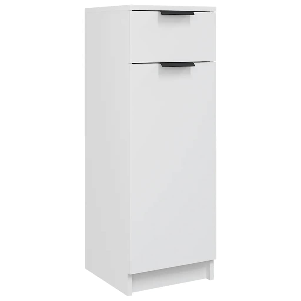 Bathroom Cabinet White Engineered wood 12.6 x 13.4 x 35.4 in