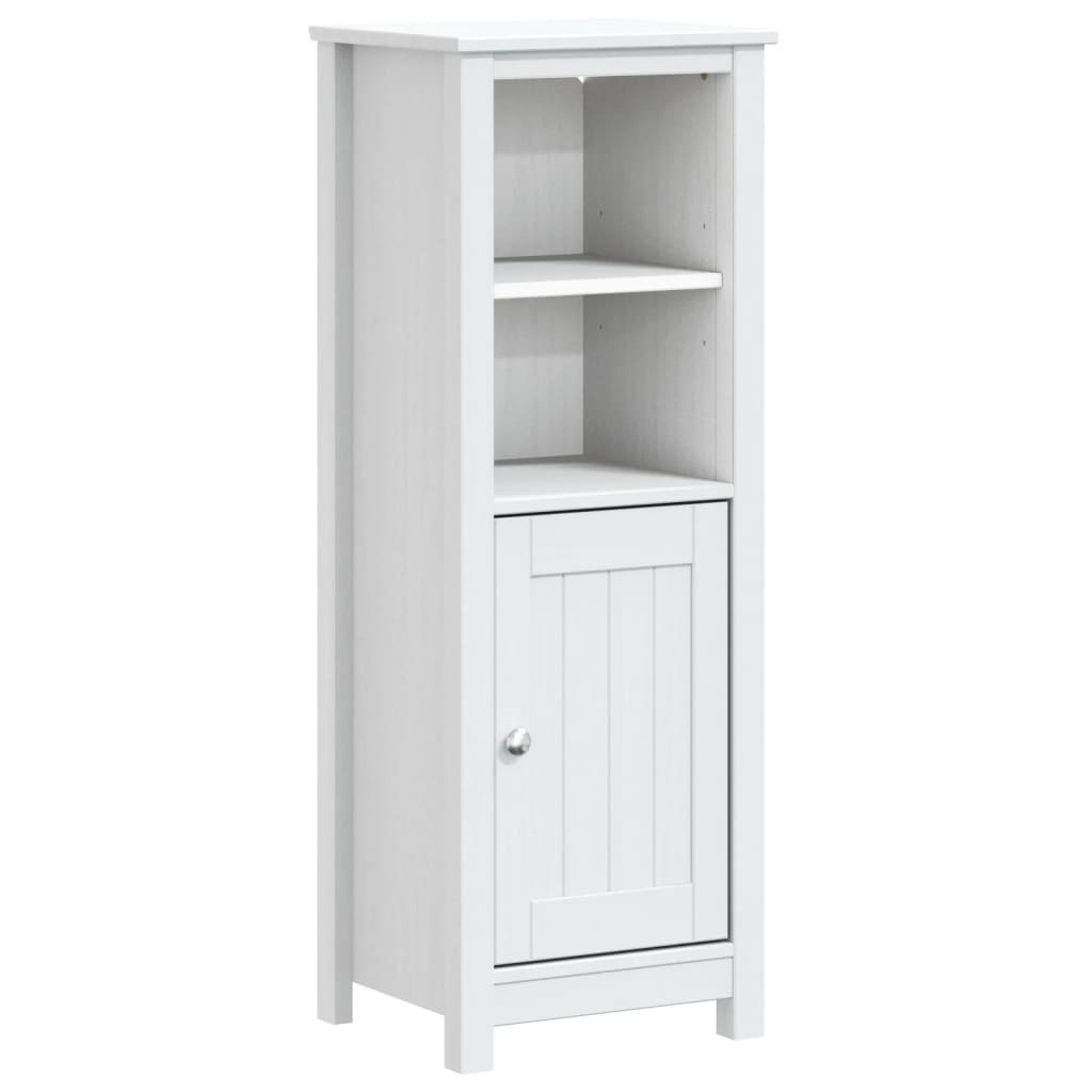 Bathroom Cabinet White Solid pine wood 15.7 in x 13.4 in x 43.3 in