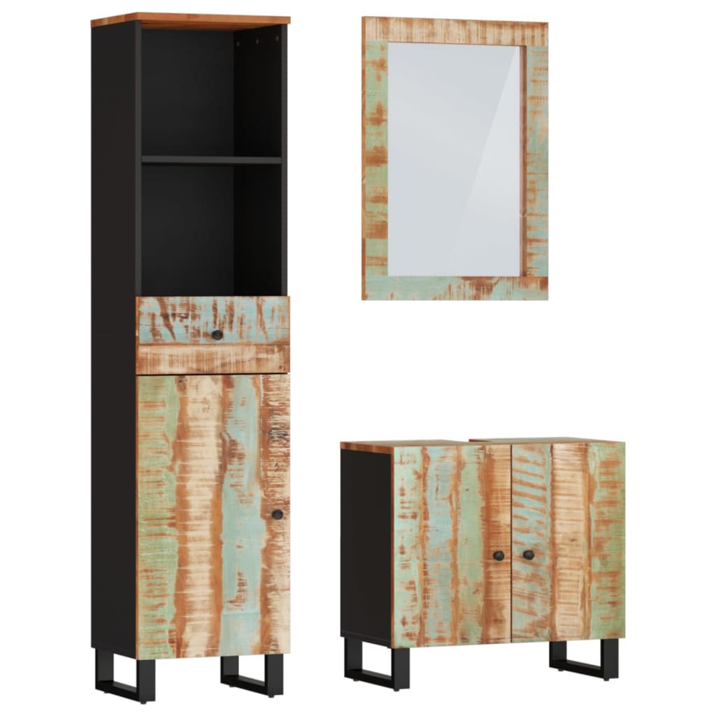 Bathroom Furniture Set Mixed color Solid reclaimed wood Medium