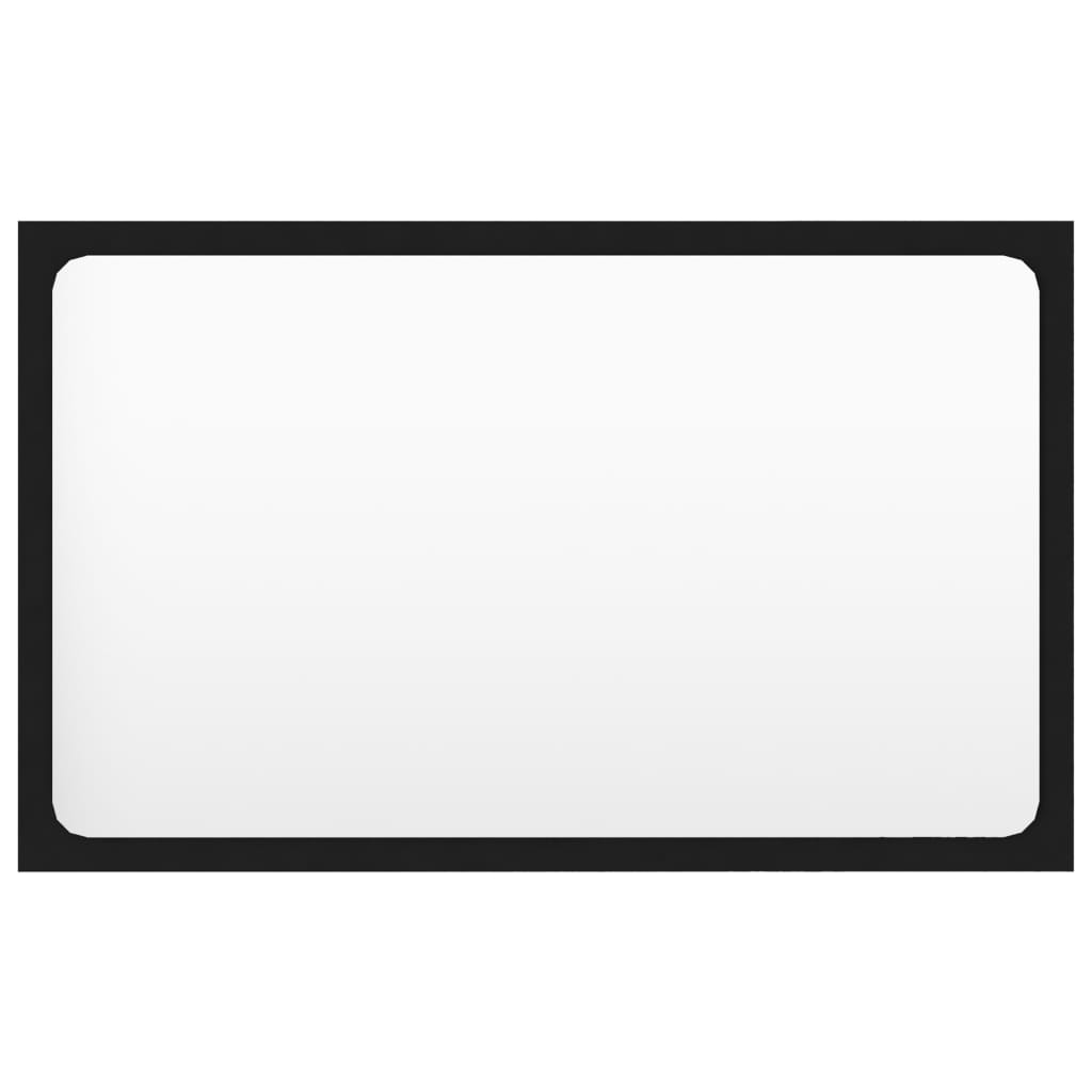 Bathroom Mirror Black 23.6"x0.6"x14.6" Engineered Wood
