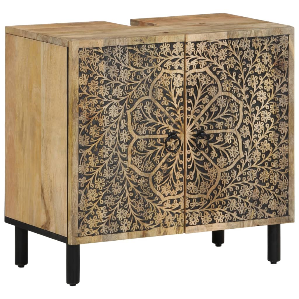 Bathroom Sink Cabinet 24.4"x13"x22.8" Solid Wood Mango