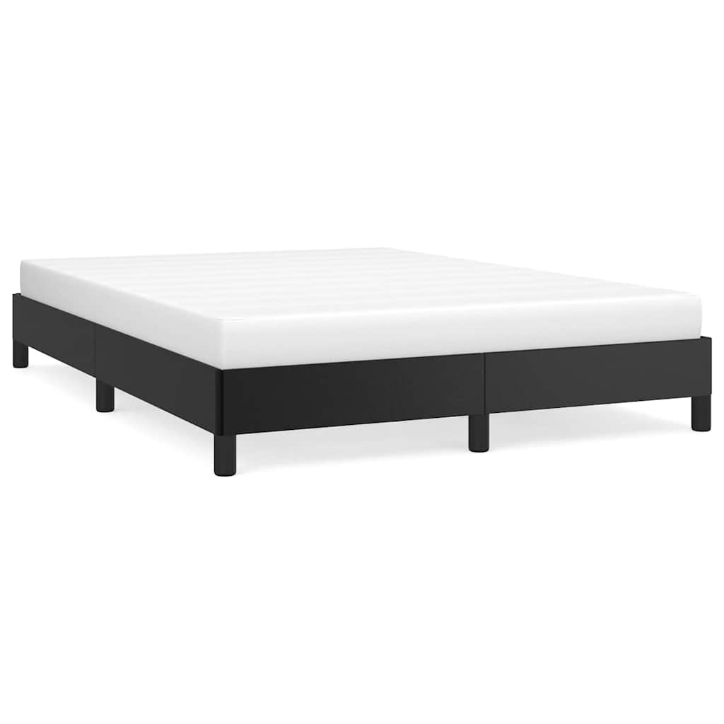 Bed Frame Black Faux leather, plywood, engineered wood Queen