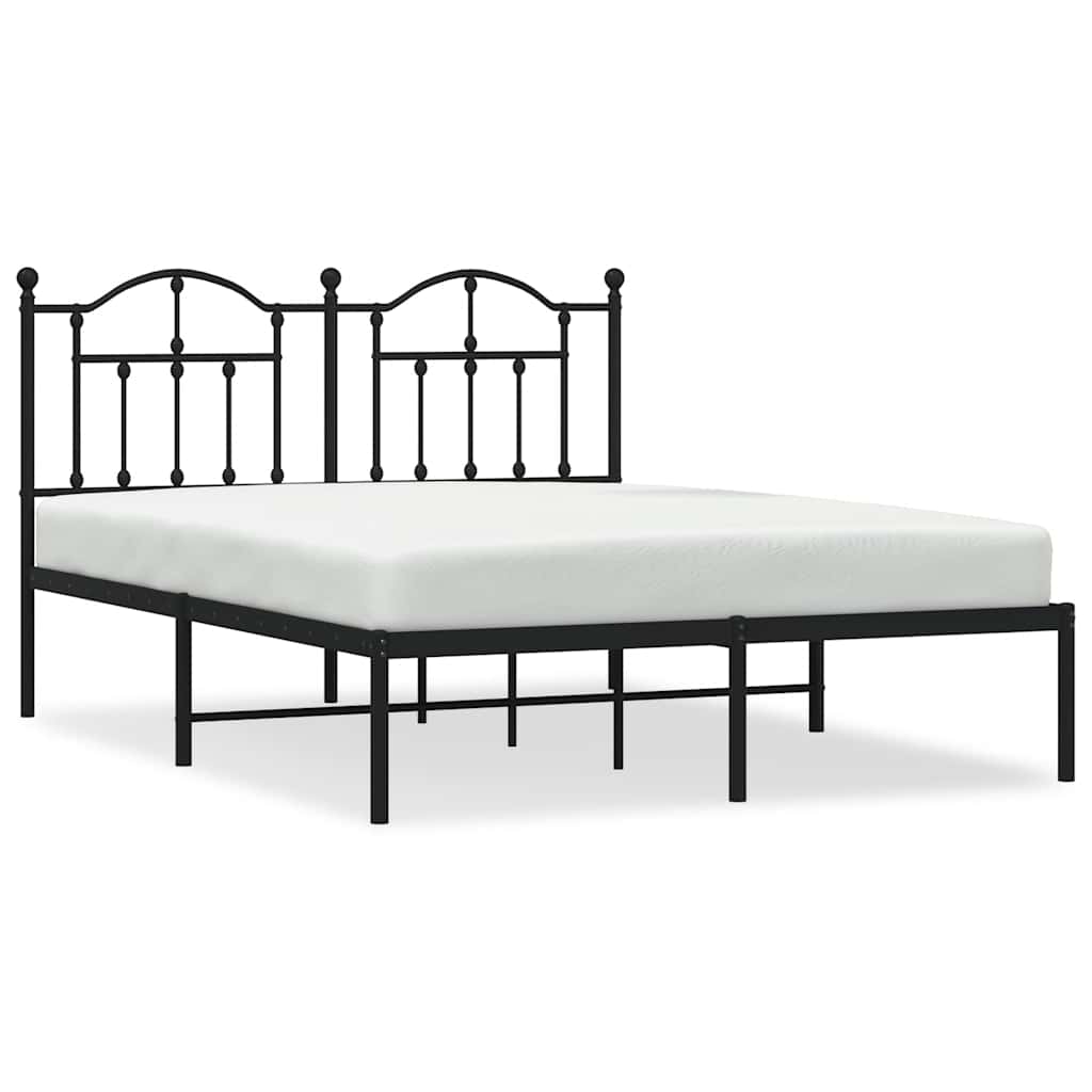 Bed Frame Black Powder-coated steel 55.1 x 78.7 in Bed Frame