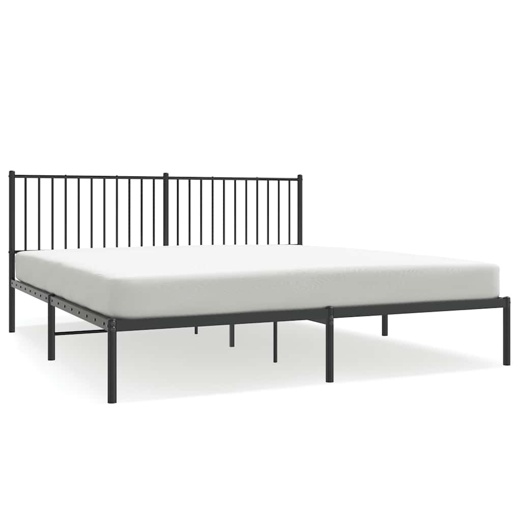 Bed Frame Black Powder-coated steel Double Bed Frame