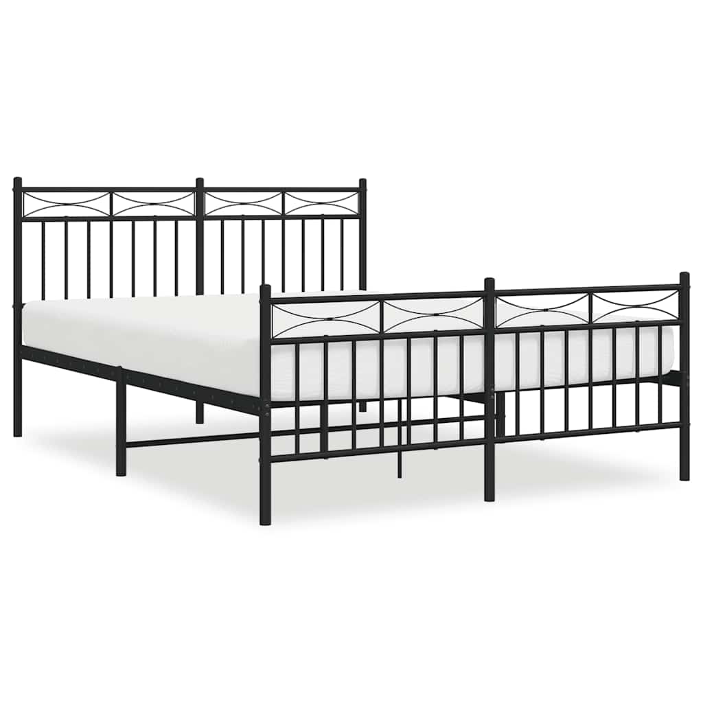 Bed Frame Black Powder-coated steel Double Bed Frame