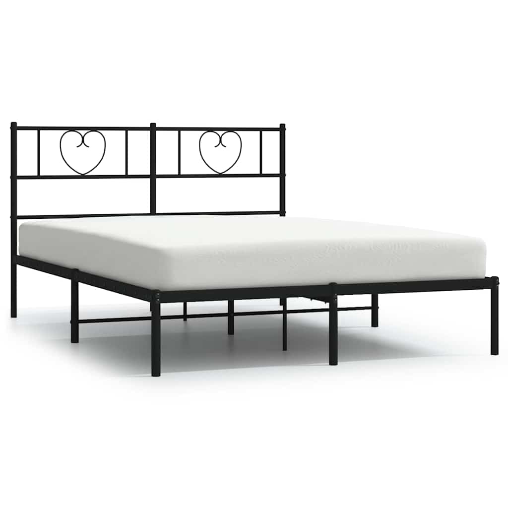 Bed Frame Black Powder-coated steel Full Bed Frame Rectangular