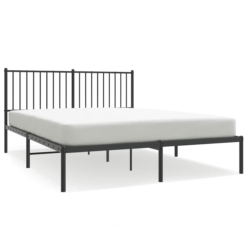 Bed Frame Black Powder-coated steel King Size Bed Frame