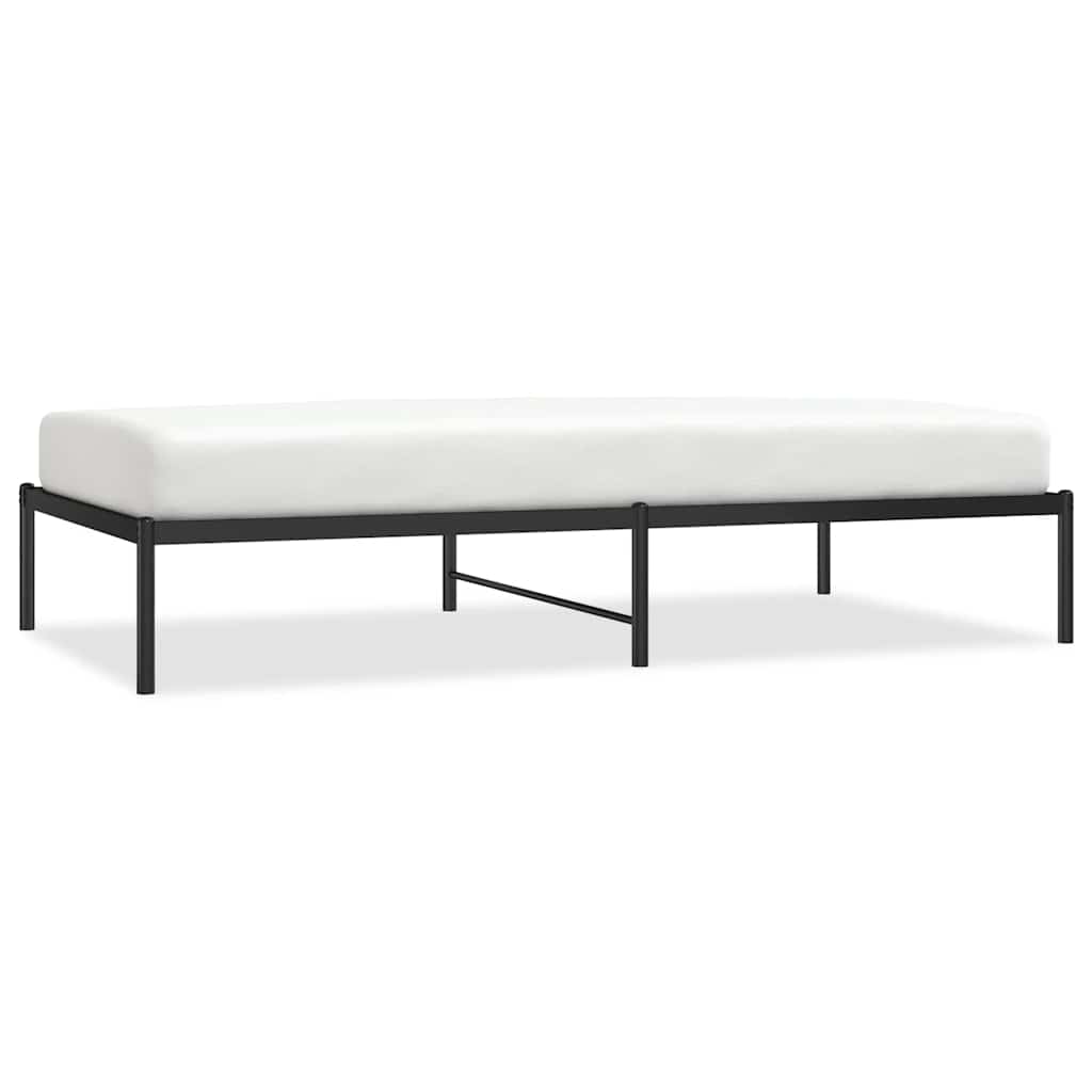 Bed Frame Black Powder-Coated Steel Twin Twin Bed Frame