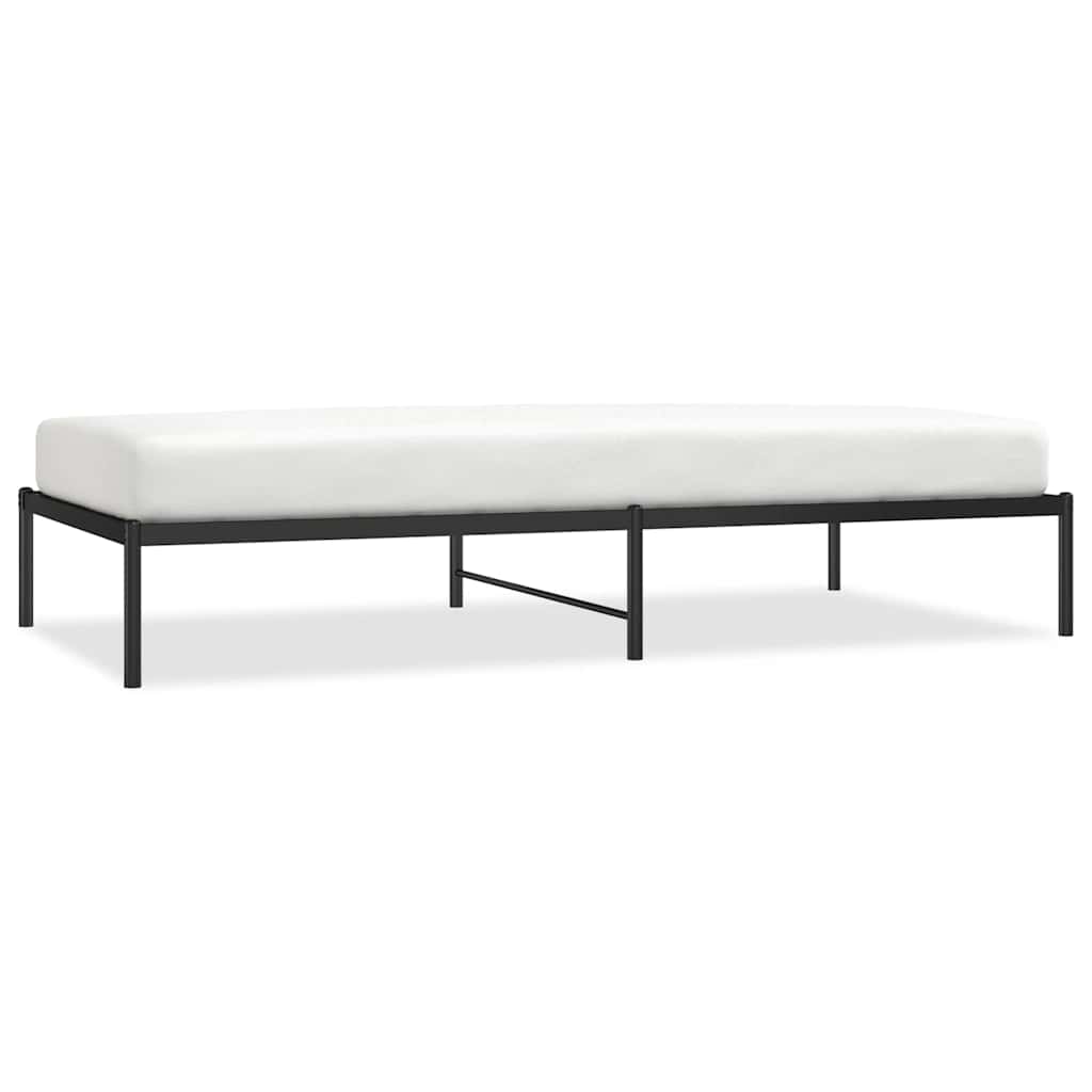 Bed Frame Black Steel Single Bed Frame Rectangular