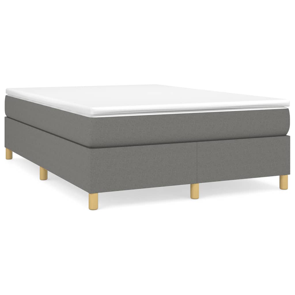 Bed Frame Dark Gray 100% polyester fabric, plywood, engineered wood
