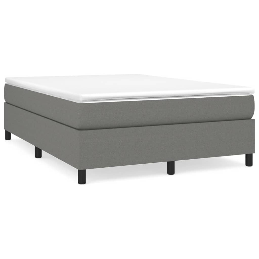 Bed Frame Dark grey 100% polyester fabric, plywood, engineered wood