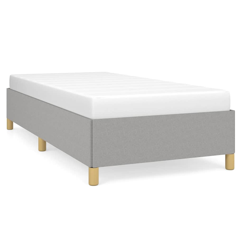 Bed Frame Light Gray 100% polyester, plywood, engineered wood Twin