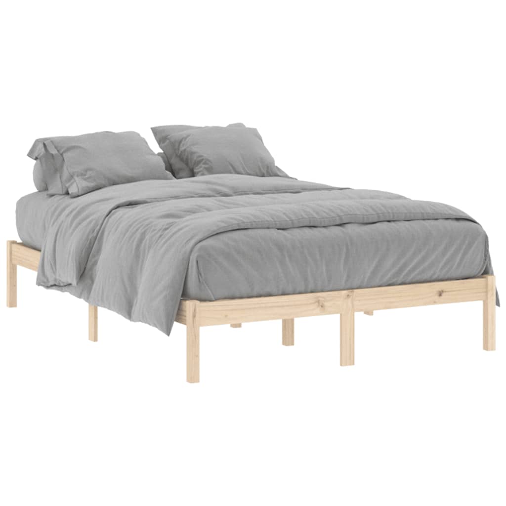 Bed Frame Natural Wood Solid pine wood Full Durable Bed Frame
