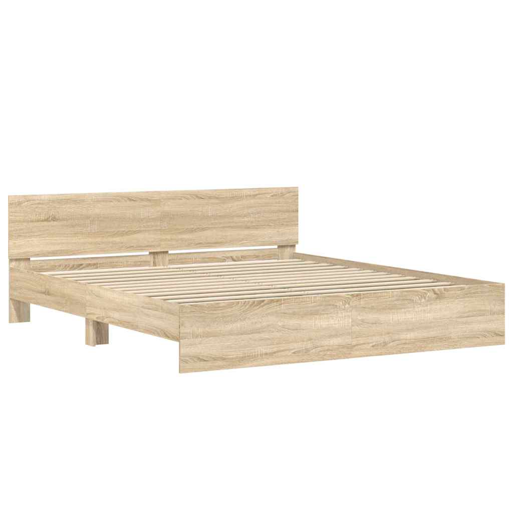 Bed Frame Sonoma 75.98 x 79.92 in Engineered Wood