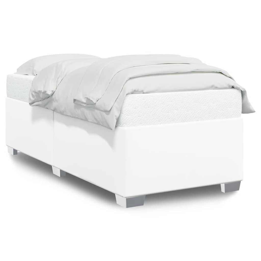 Bed Frame White Faux leather, plywood, engineered wood Twin XL