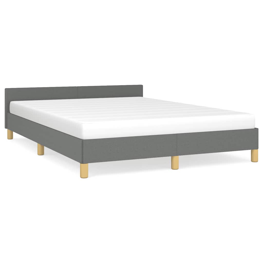 Bed Frame With Headboard Dark Gray