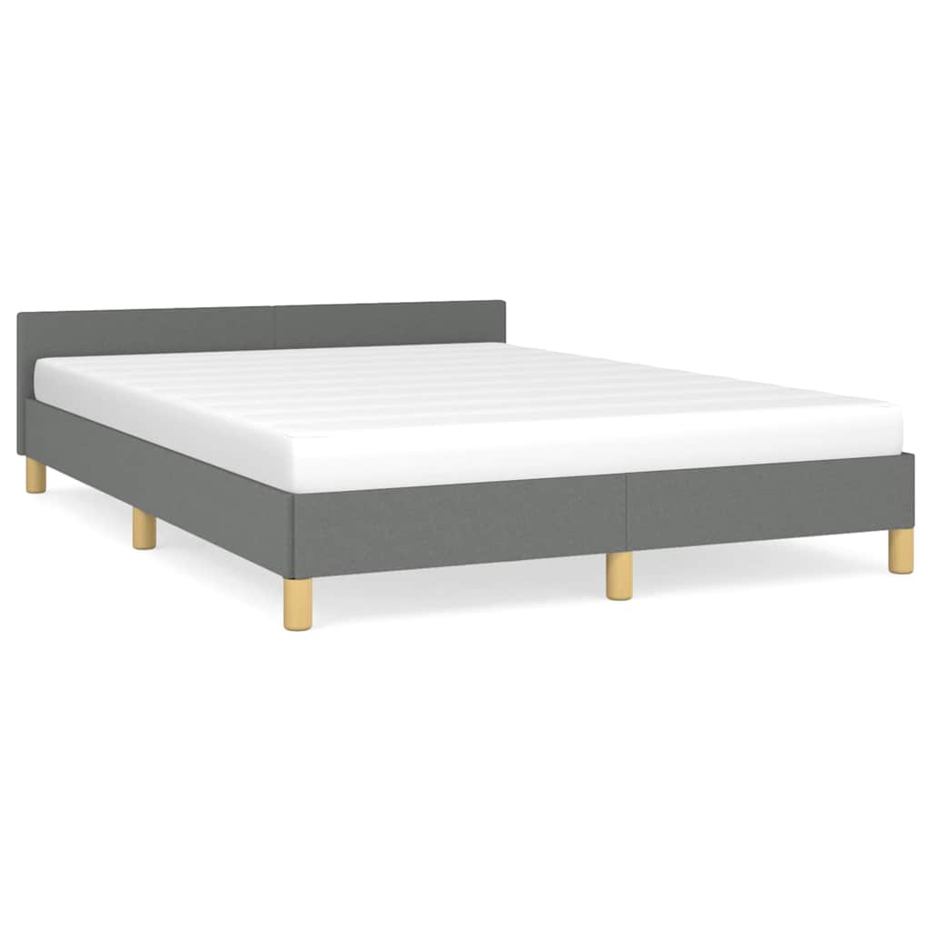 Bed Frame With Headboard Dark Grey
