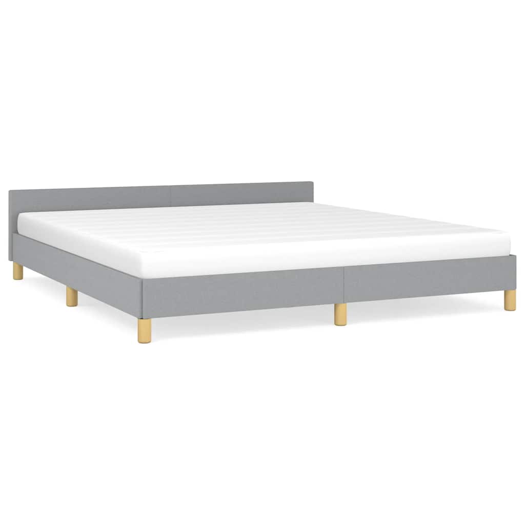 Bed Frame With Headboard Light Gray