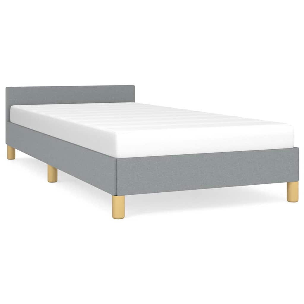 Bed Frame With Headboard Light grey