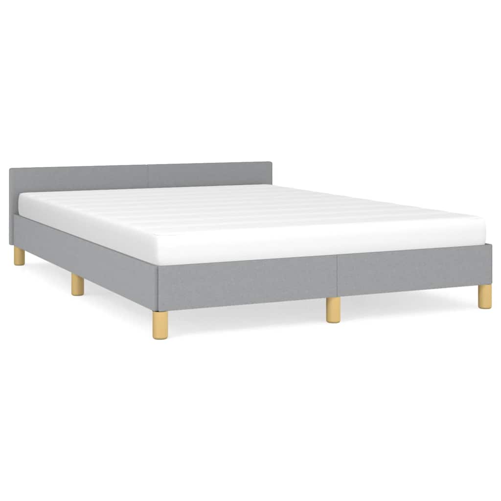 Bed Frame With Headboard Light Grey