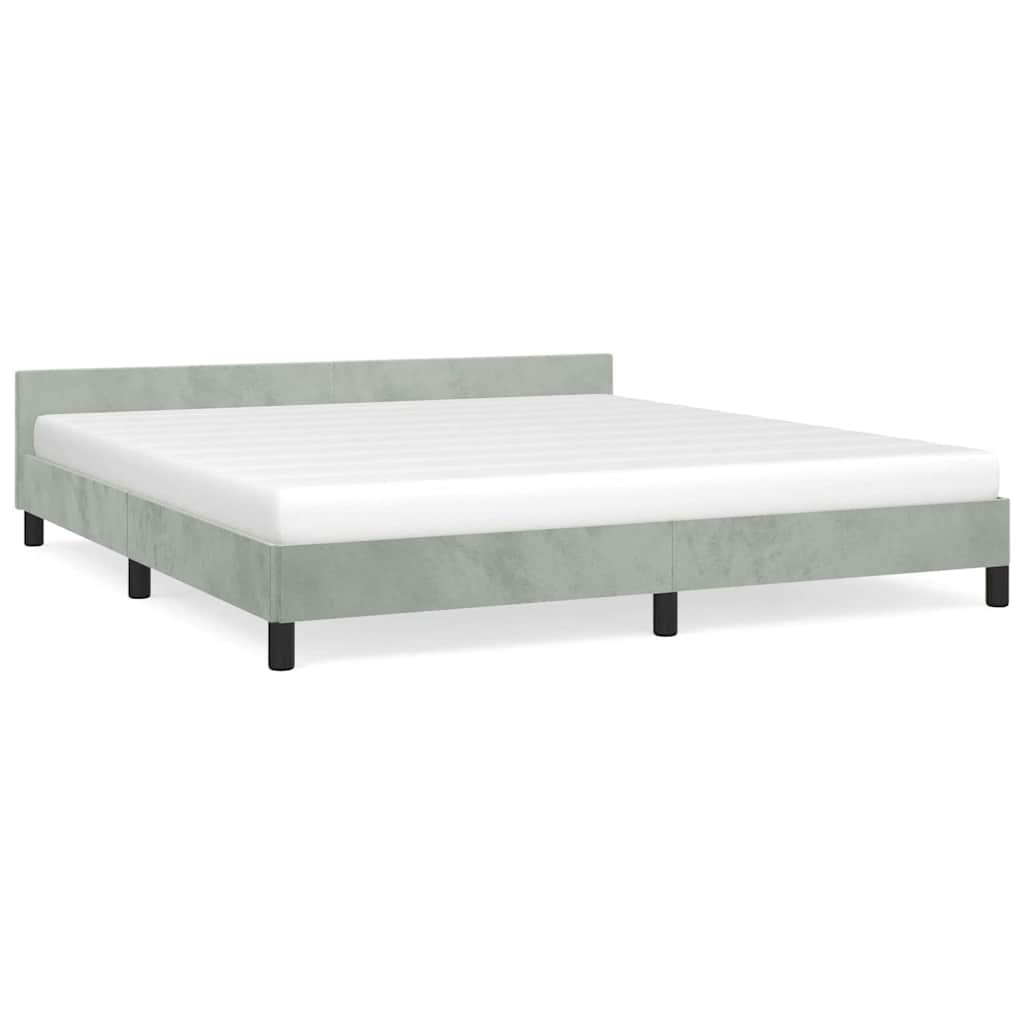 Bed Frame With Headboard Light grey