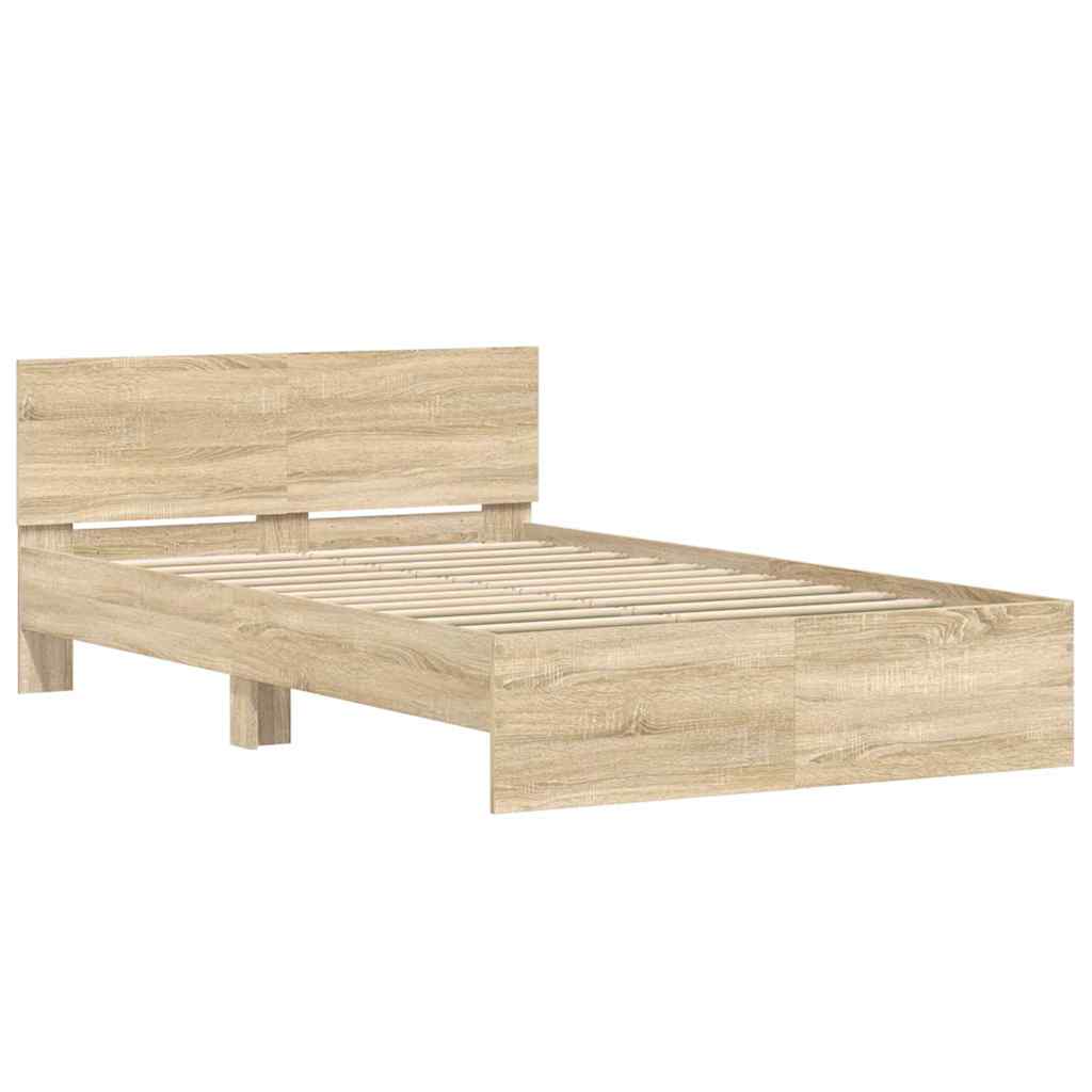 Bed Frame with Headboard Sonoma 54 x 74 inches Engineered Wood