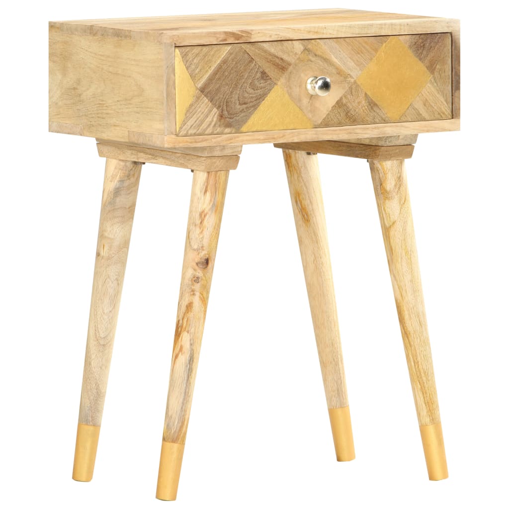 Bedside Cabinet Brown Solid mango wood Small Storage