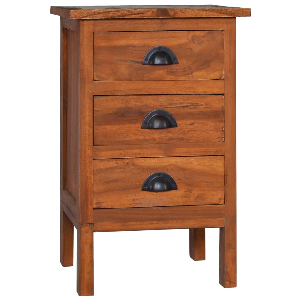 Bedside Cabinet Natural Teak Solid teak wood Compact