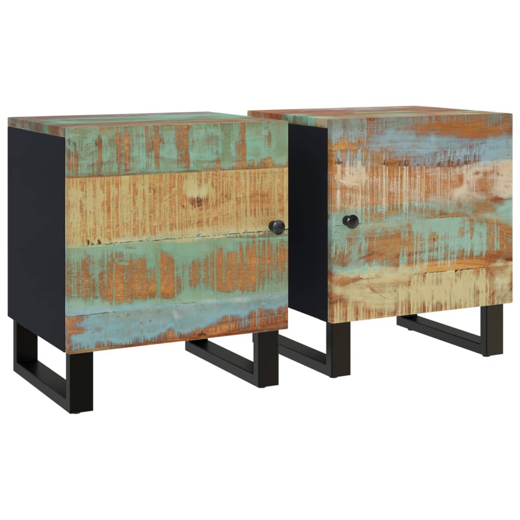 Bedside Cabinet Set of 2 Black