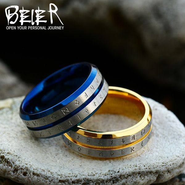 BEIER's minimalist Odin Viking rune rings for men, wholesale vintage jewelry
