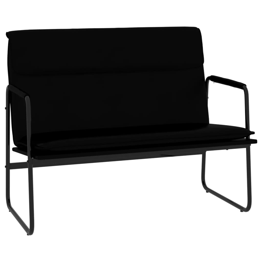 Bench Black Faux Leather, Metal, Plywood 39.4 x 25.2 x 31.5 in