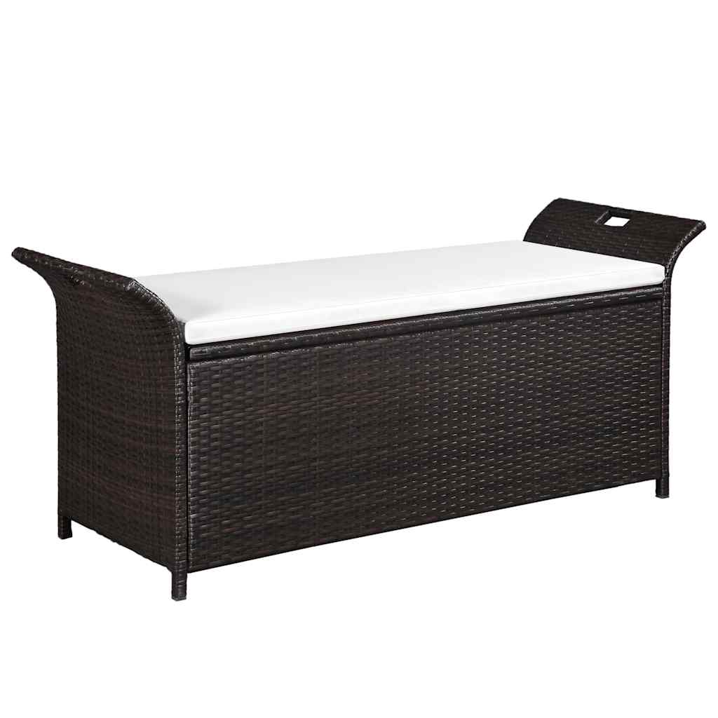 Bench Brown PE rattan Large Storage Bench Rectangular