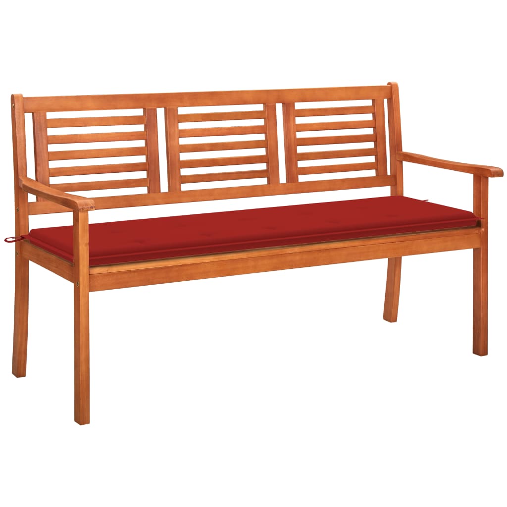 Bench Brown Solid eucalyptus wood 59.1 in Ergonomic