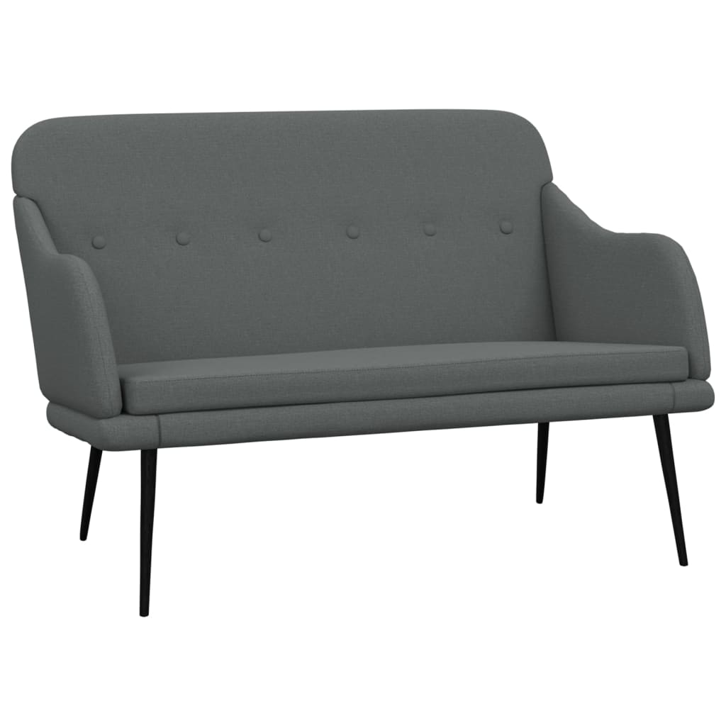 Bench Dark grey 100% polyester fabric, metal, plywood, foam