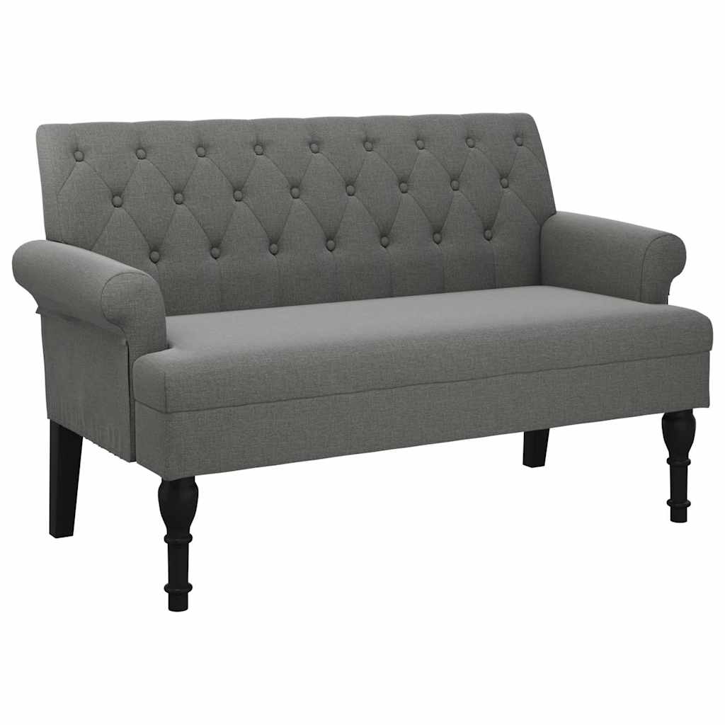 Bench Dark grey Plywood, polyester, rubber wood, foam Medium