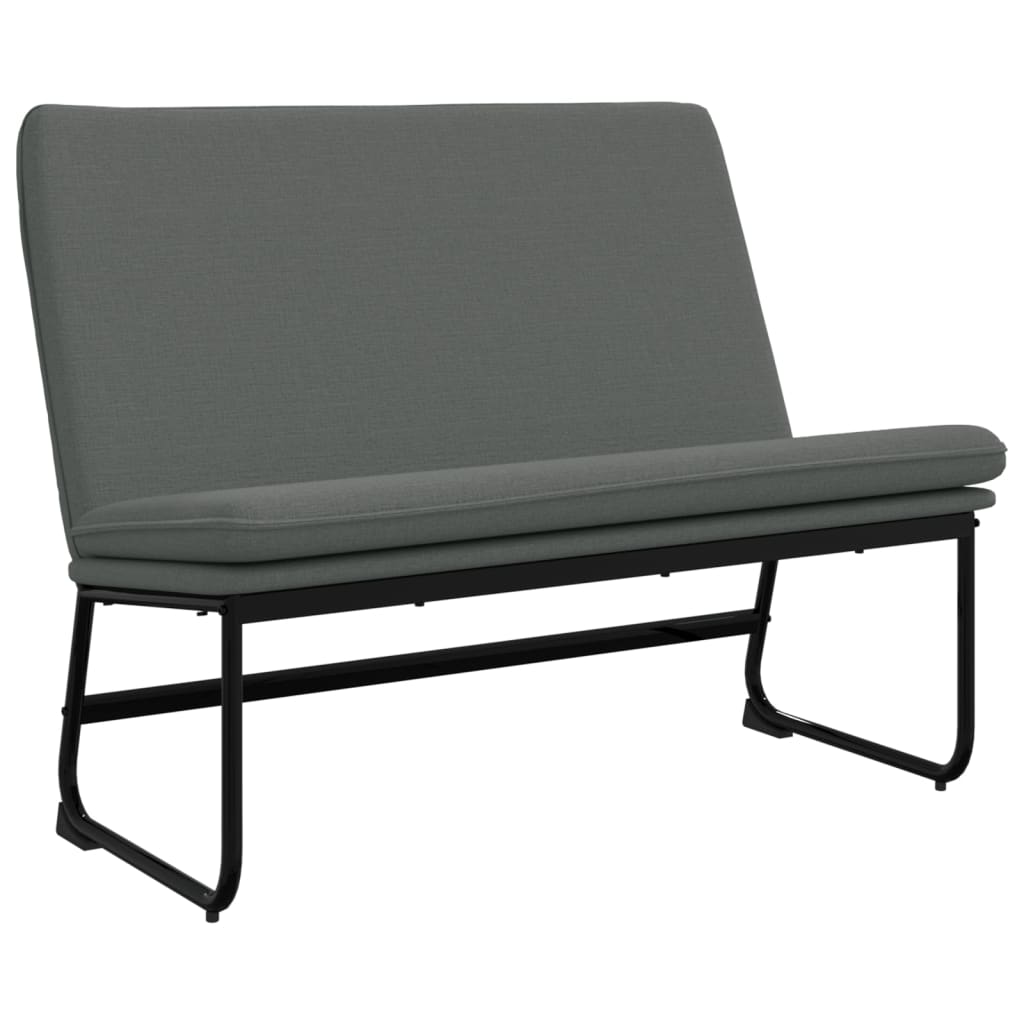 Bench Dark grey Polyester, Metal, Plywood, Foam