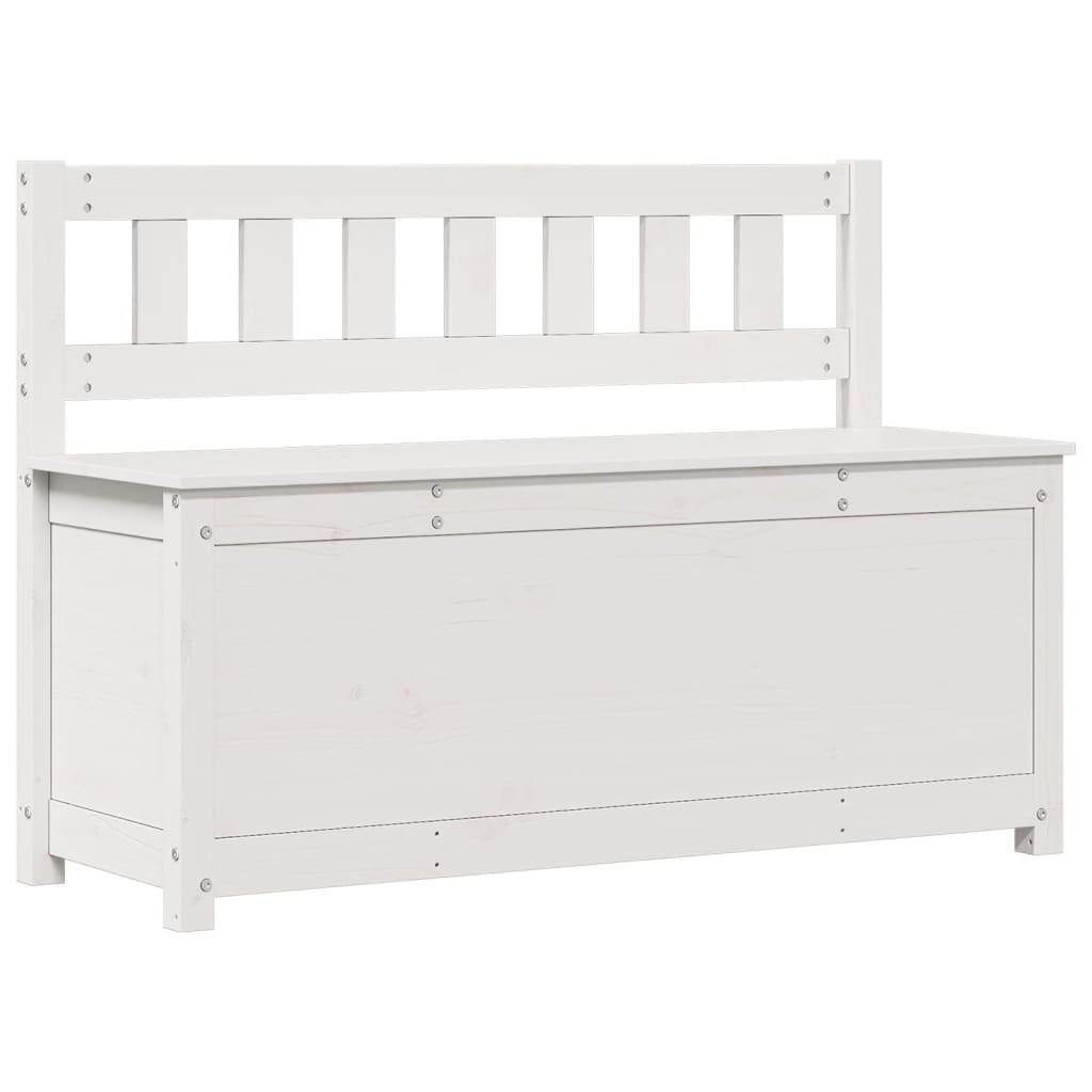 Bench White Solid pine wood Standard Bench Rectangular Rustic