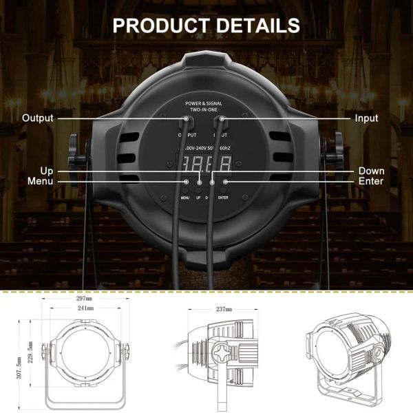 Big Dipper 54x2W dual-tone professional stage light with DMX and master-slave control for concerts and theaters LC003-HB
