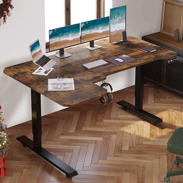 Bilbil height-adjustable gaming desk with electric lift mechanism