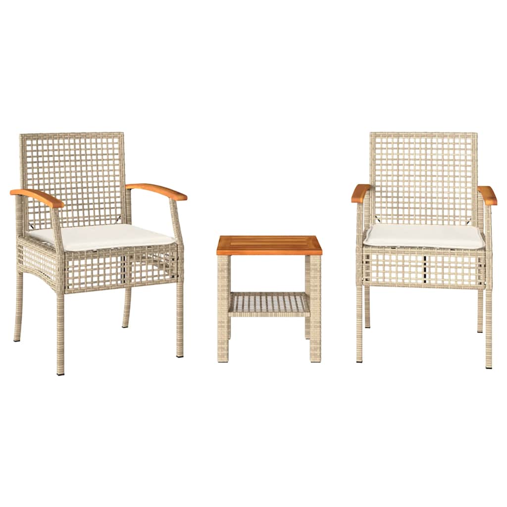 Bistro Set Beige and brown