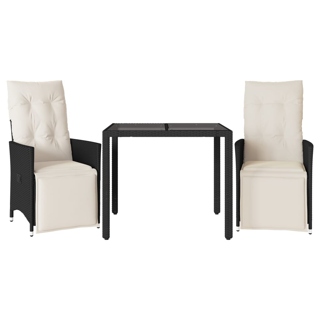 Bistro Set Black and Cream