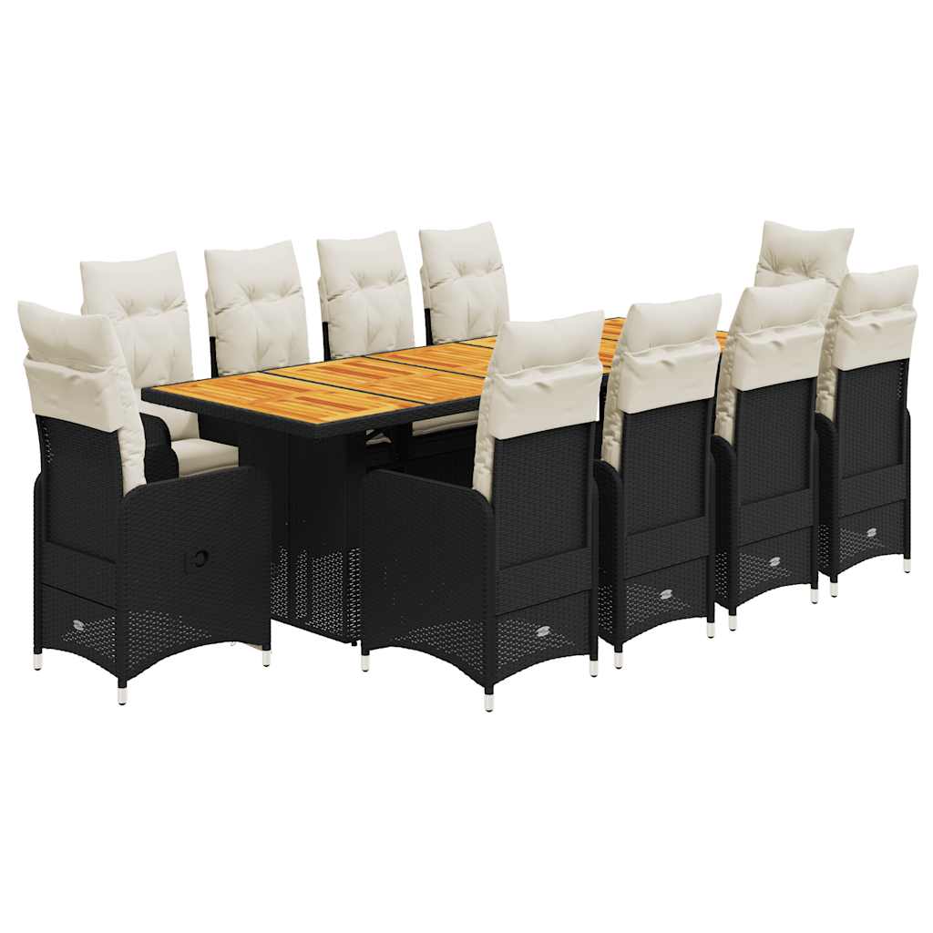 Bistro Set Black and Cream White